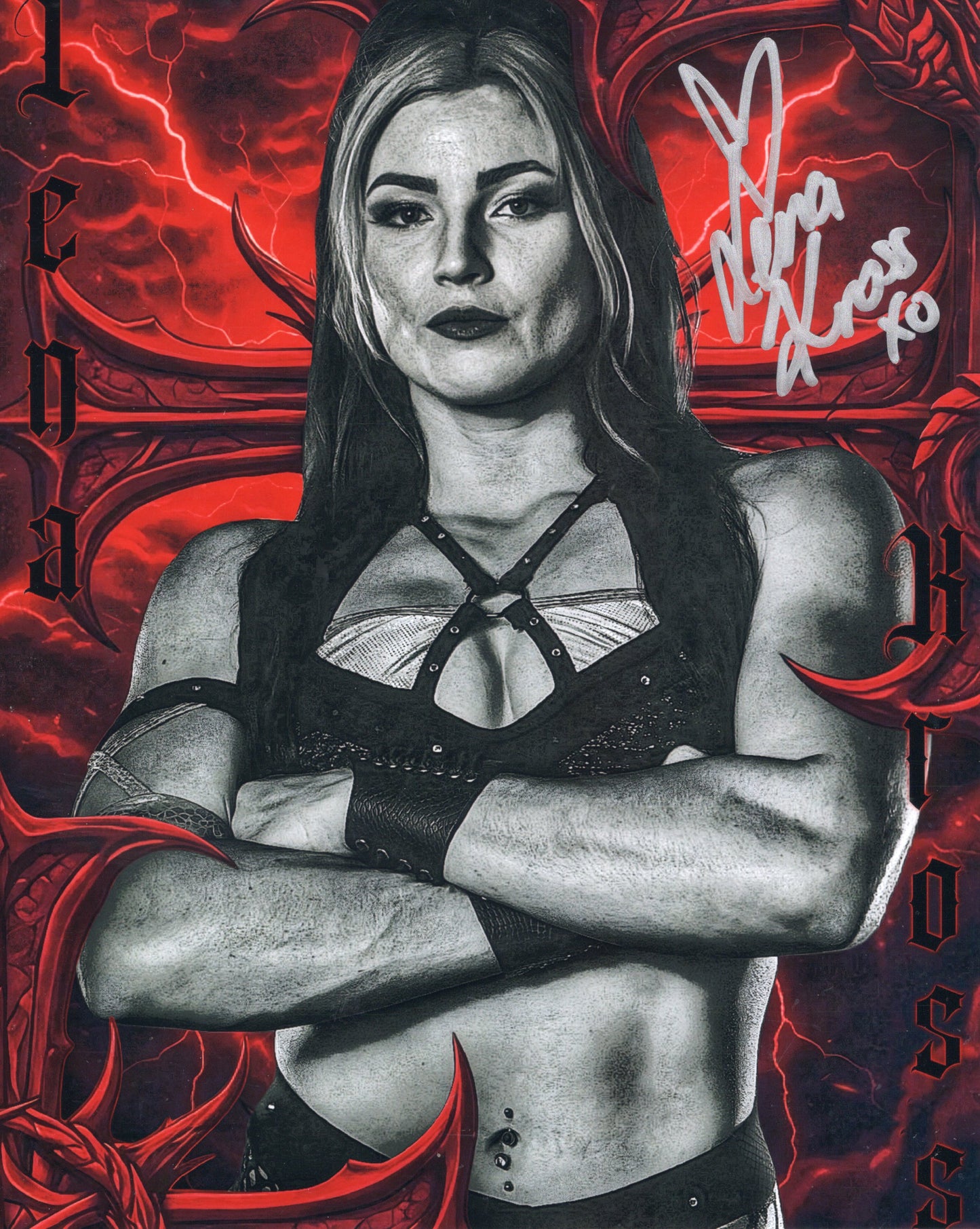 Lena Cross (metallic 8x10) photo signed auto autographed wrestler (Copy)