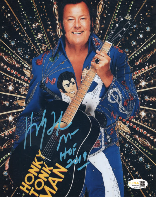 Honky Tonk Man (8x10 metallic photo) JSA COA WWF autographed inscription