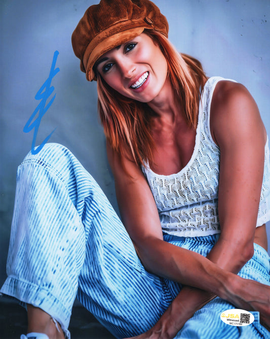Becky Lynch (8x10) FUNHOUSE metallic photo signed auto autographed JSA WITNESSED COA