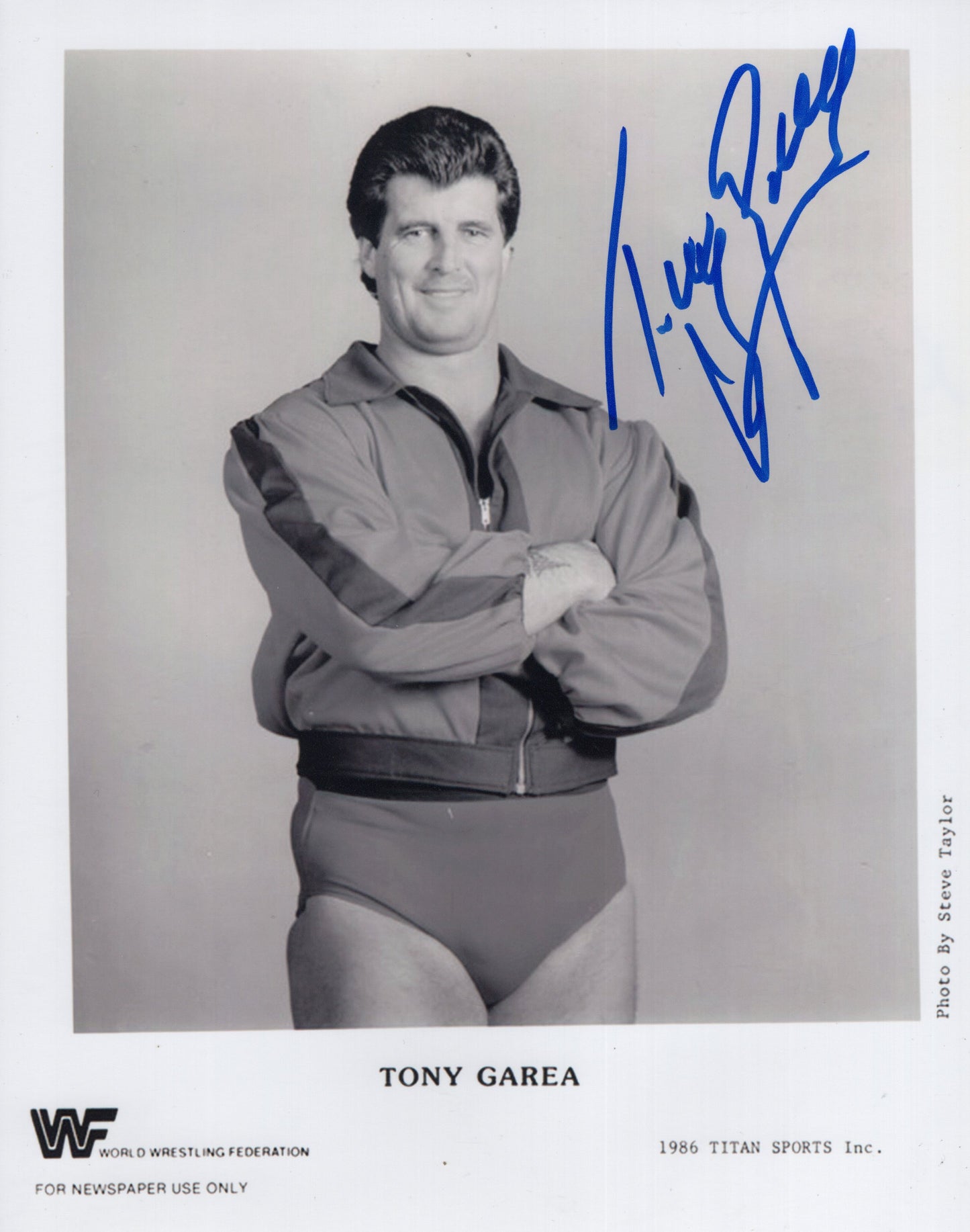 Tony Garea 8x10 WWF signed autographed photo