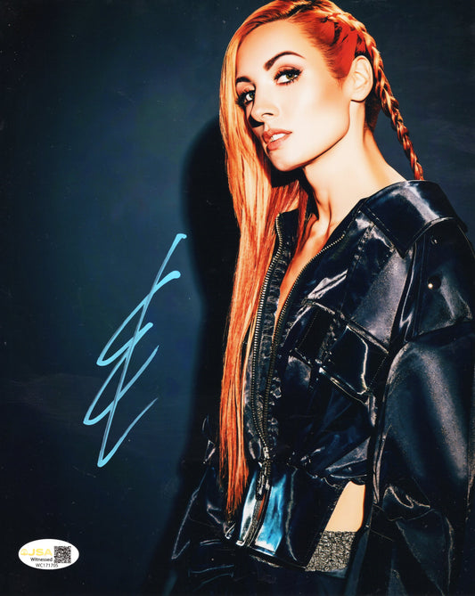 Becky Lynch (metallic 8x10) FUNHOUSE photo signed auto autographed JSA WITNESS COA