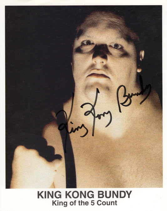 King Kong Bundy (8x10) WWF photo signed autograph