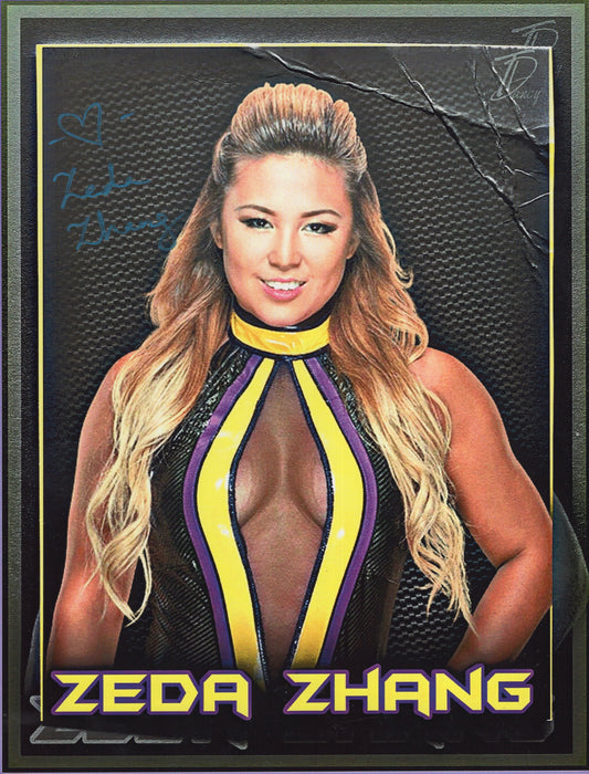 Zeda Zhang signed (8.5x11) photo TNA auto autographed RARE WWE NXT