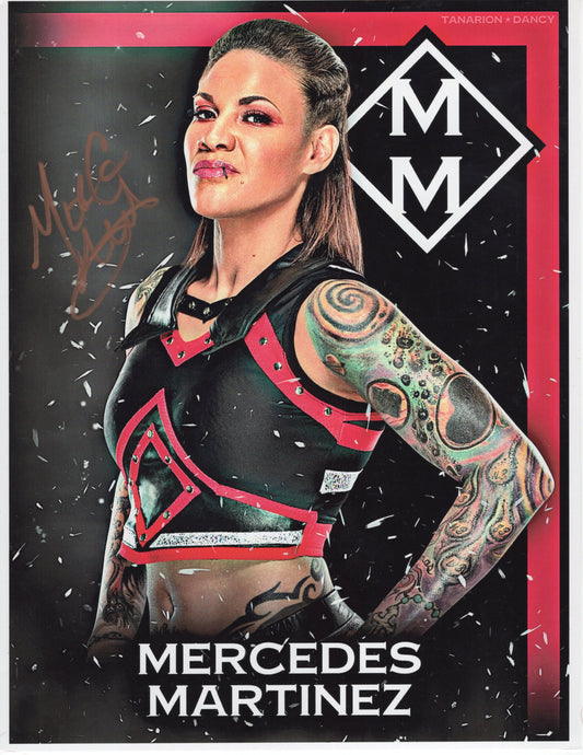 Mercedes Martinez signed (8.5x11) photo TNA auto autographed ROH