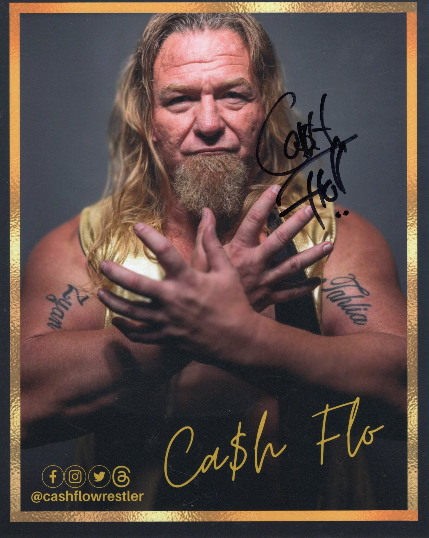 Cash Ca$h Flo (8x10) WWE OVW photo signed auto autographed tulsa King