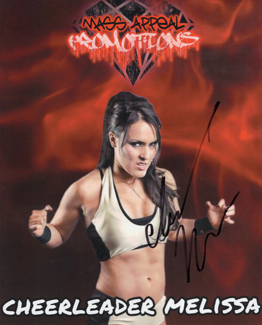 Cheerleader Melissa ROH NWA signed (8x10) photo auto autographed