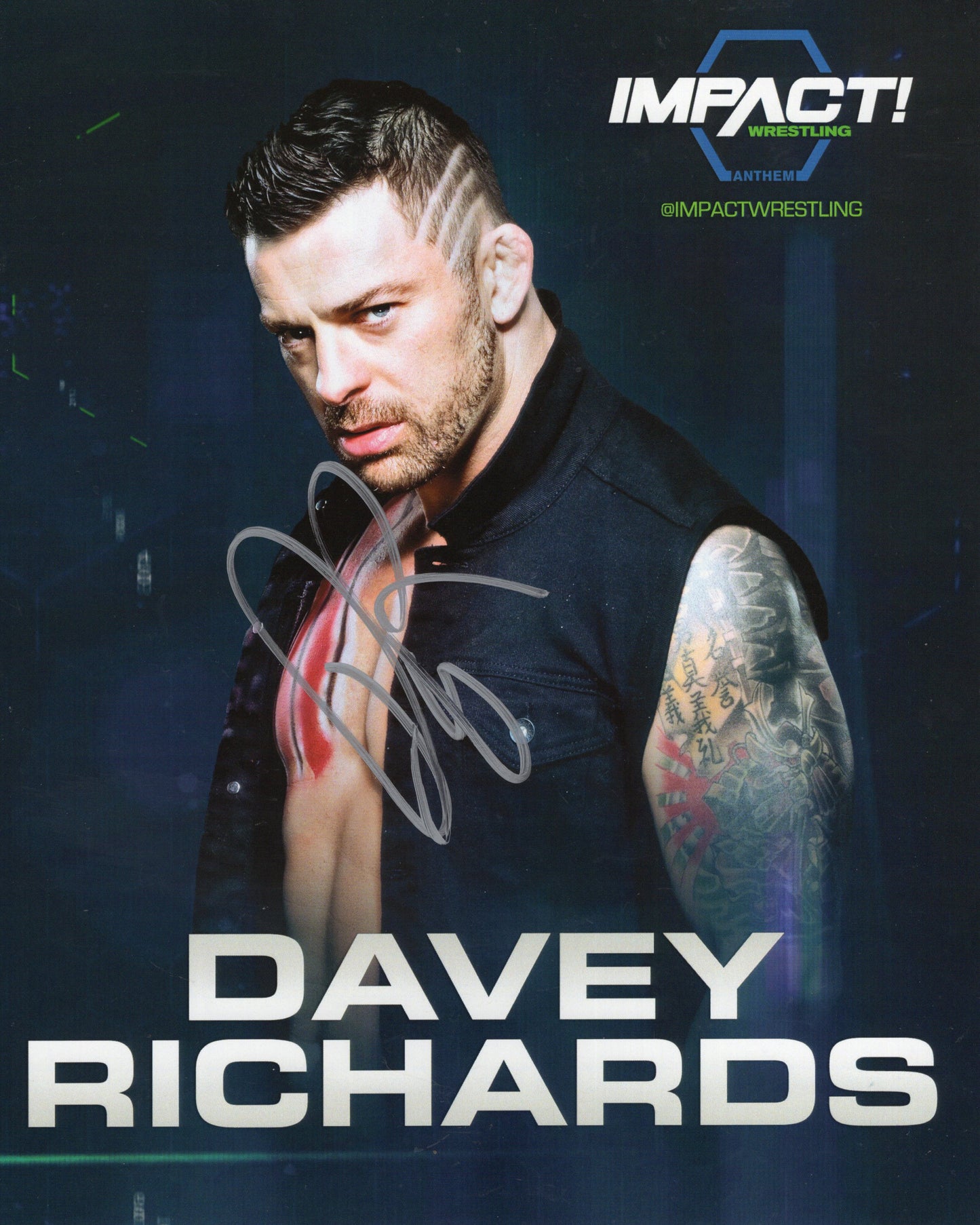 DAVEY RICHARDS 8x10 photo signed auto autographed AEW ROH TNA