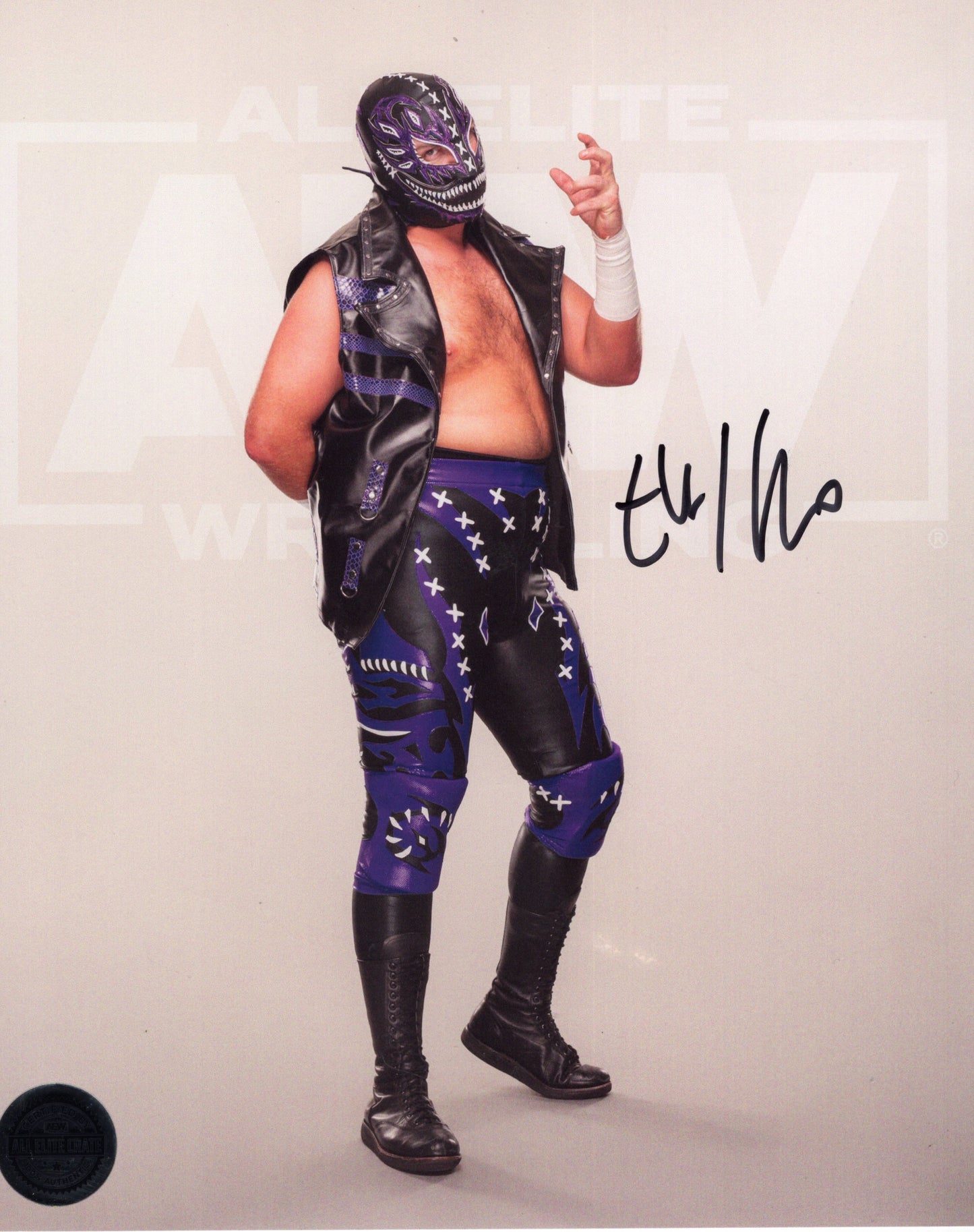 Evil Uno 8x10 photo signed auto autographed Dark order AEW