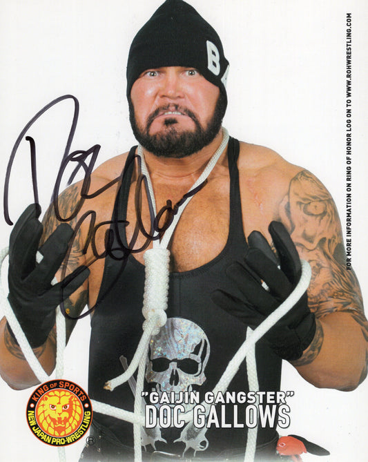 Doc Gallows NJPW 8x10 photo signed auto autographed WWF TNA WWE AEW
