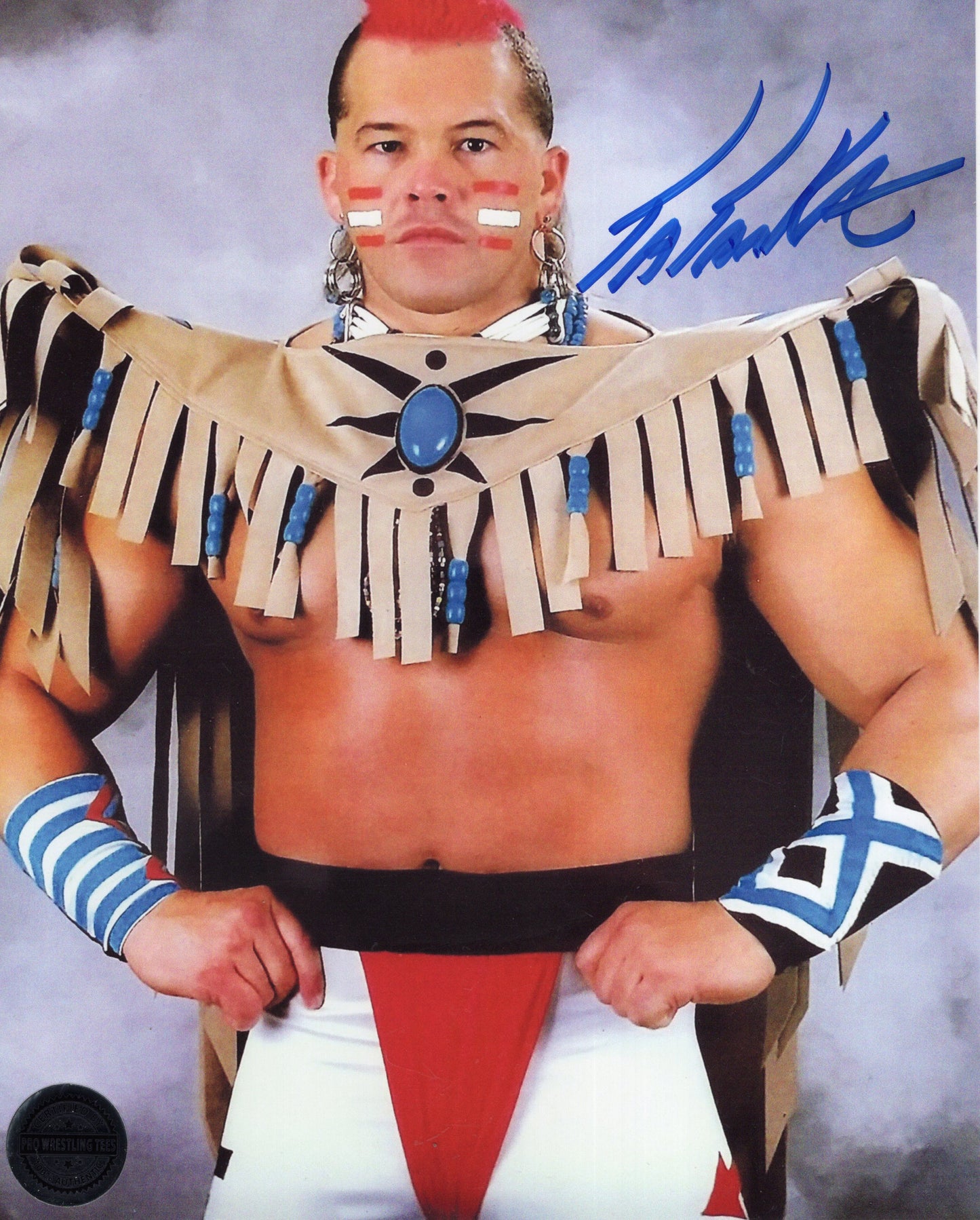 Tatanka 8x10 photo signed auto autographed WWE WWF