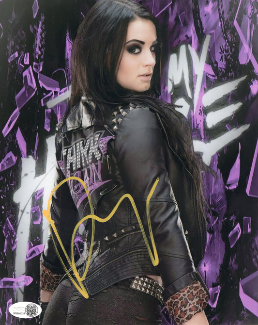 Paige Saraya JSA COA (metallic 8x10) photo signed auto autographed WWE AEW