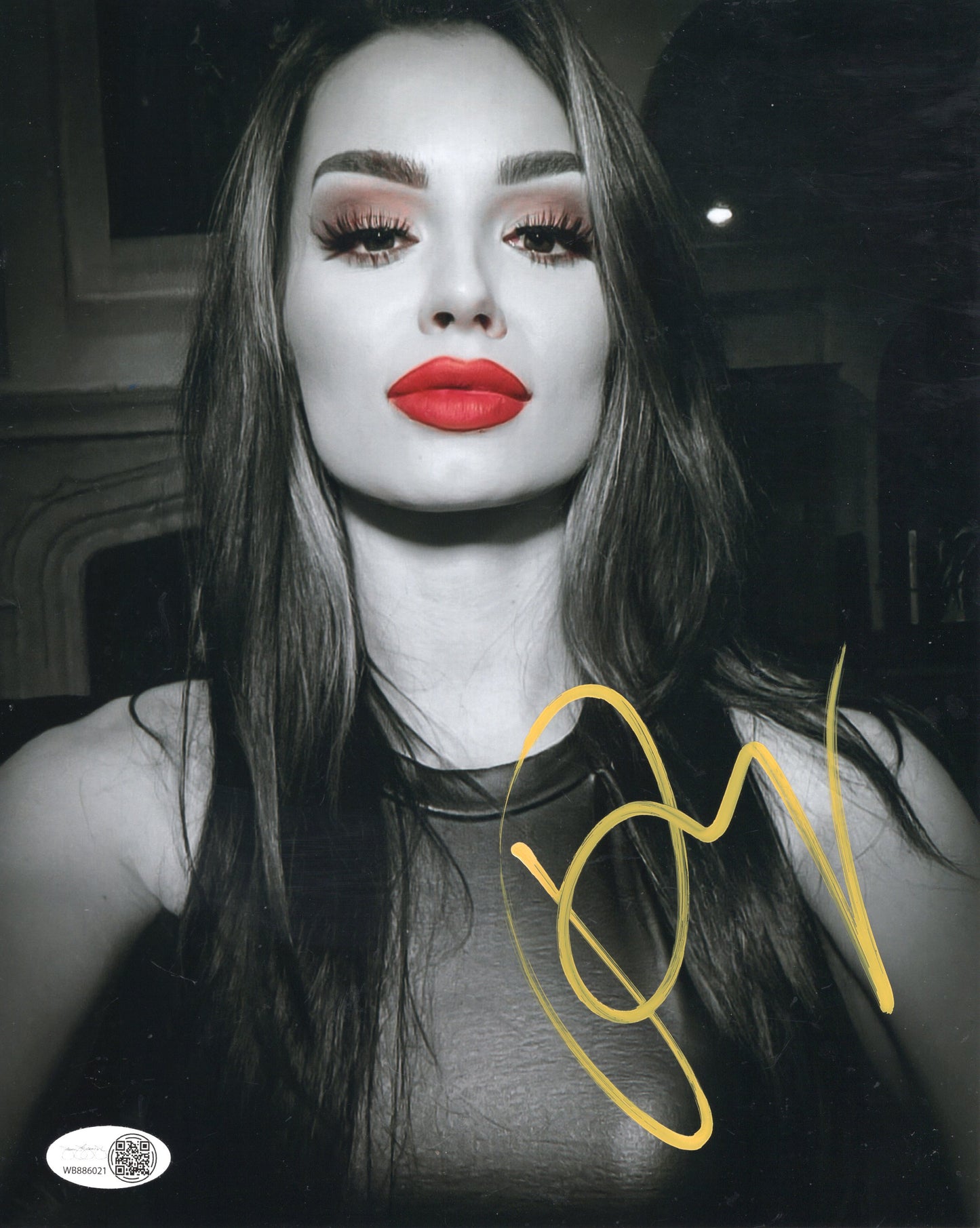 Paige Saraya JSA COA (metallic 8x10) photo signed auto autographed WWE AEW