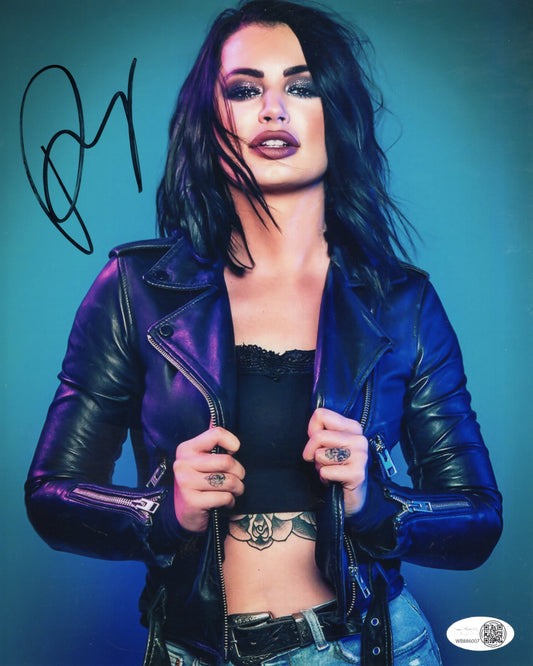 Paige Saraya JSA COA (metallic 8x10) photo signed auto autographed WWE AEW