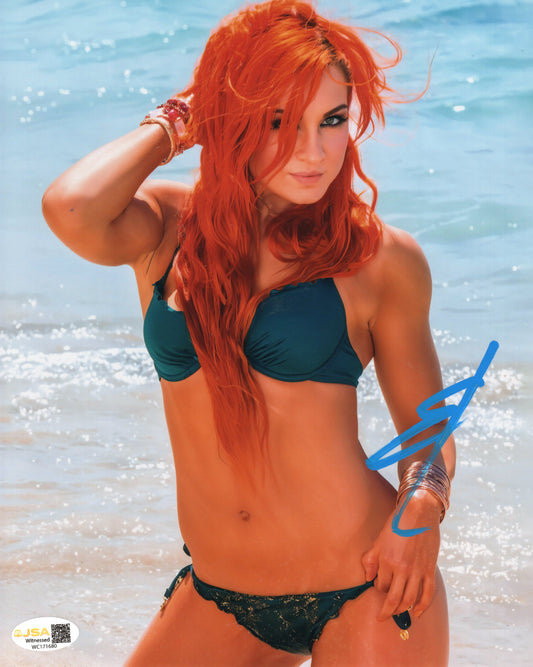 Becky Lynch (metallic 8x10)  JSA COA wwe funhouse photo signed auto autographed