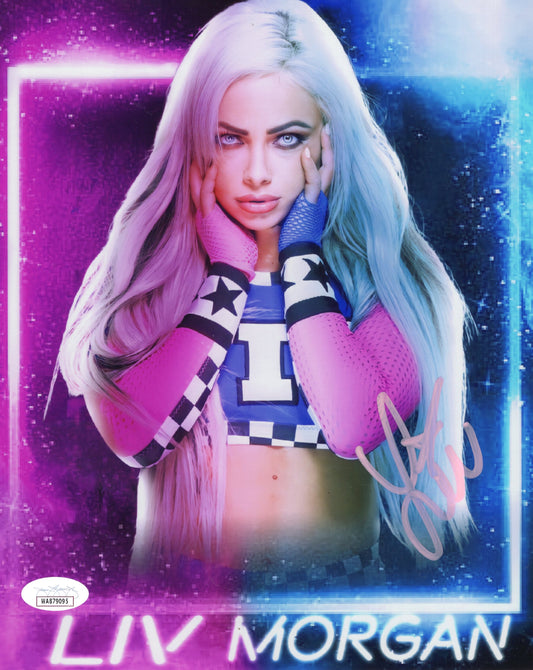 Liv Morgan metallic 8x10 jsa photo signed auto autographed WWE