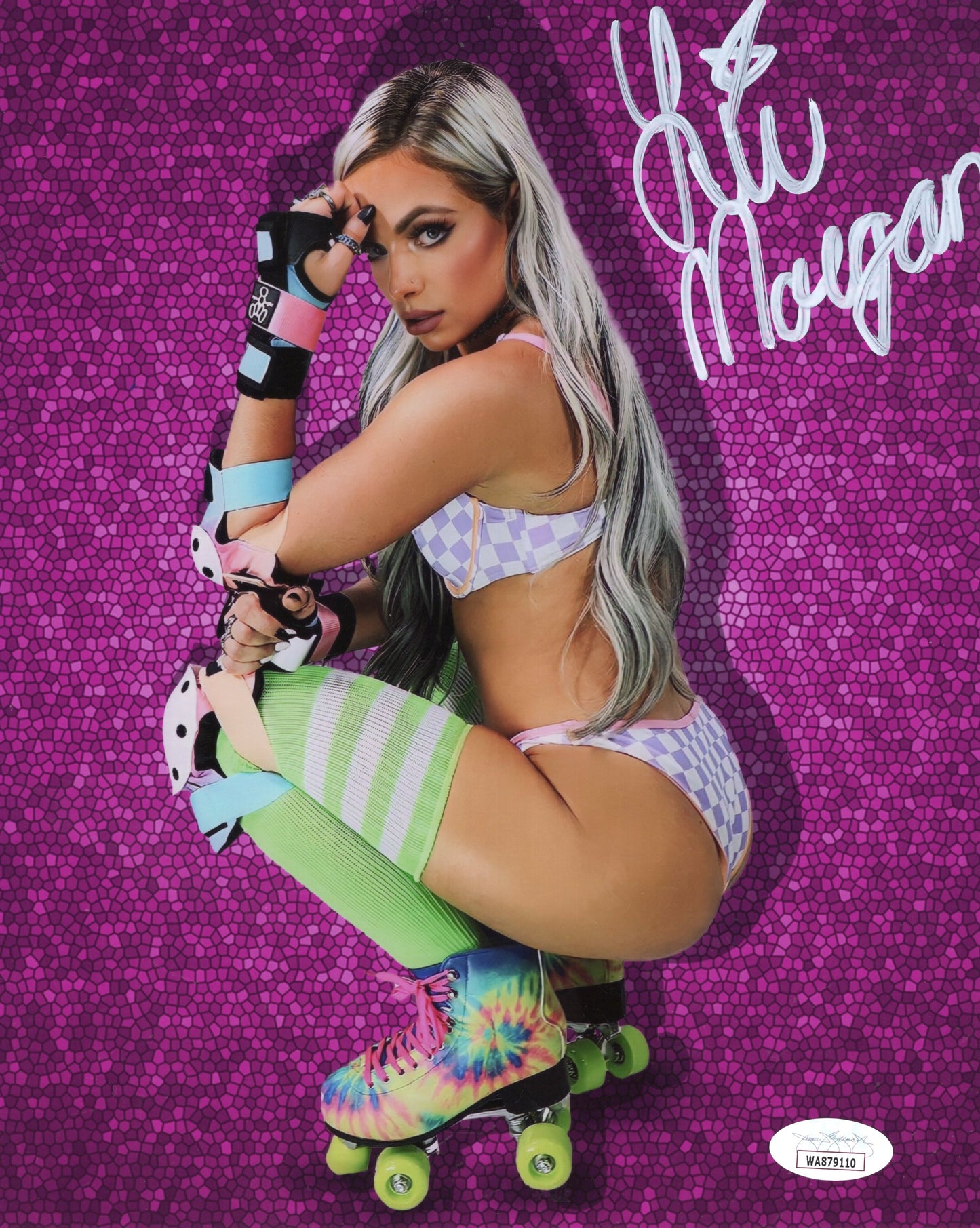 Liv Morgan full signature (metallic 8x10) jsa coa photo signed auto autographed WWE