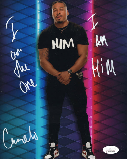 Carmelo Hayes (metallic 8x10) funhouse WWE JSA COA photo signed auto autographed