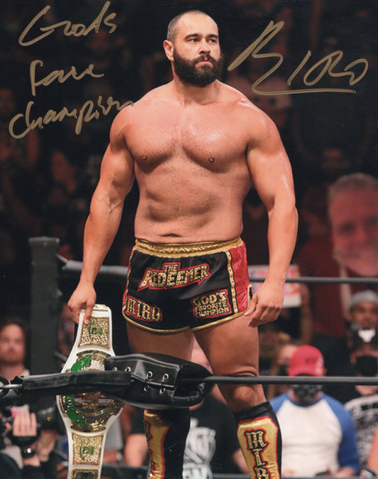 Miro aka rusev 8x10 (photo) signed auto autographed AEW WWE inscribed