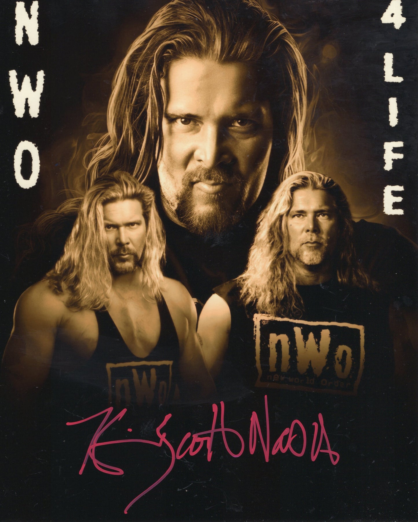 Diesel Kevin Nash (funhouse 8x10 metallic) photo signed autographed FULL SIGNATURE