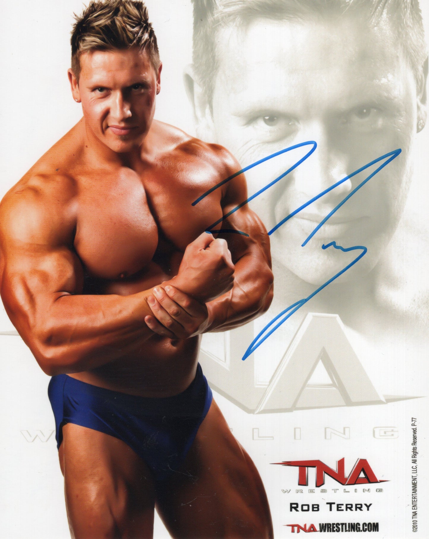 Rob Terry 8x10 photo signed auto autographed TNA (copy promo)