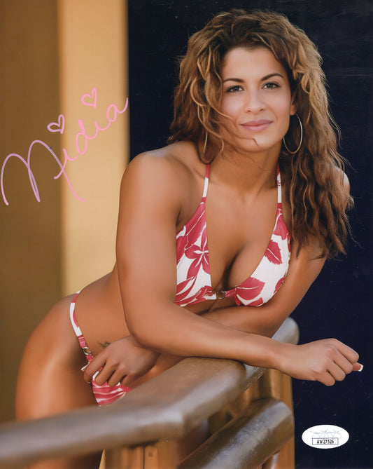 Nidia (8x10 metallic) JSA photo signed autographed WWF WWE