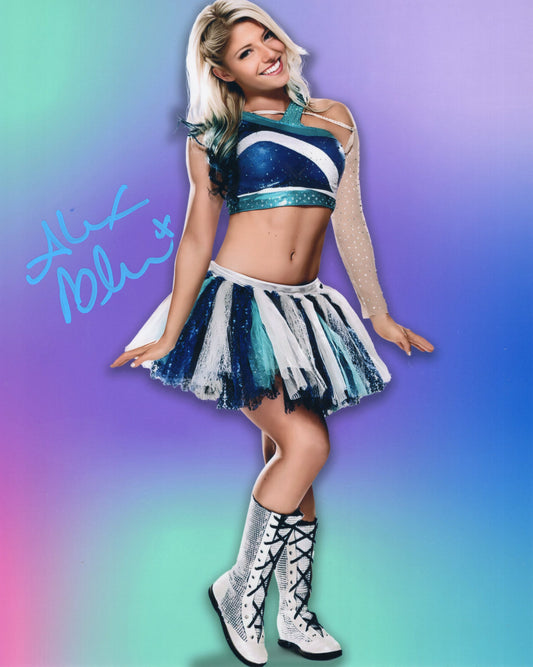 Alexa Bliss Funhouse metallic 8x10 WWE photo signed auto autographed