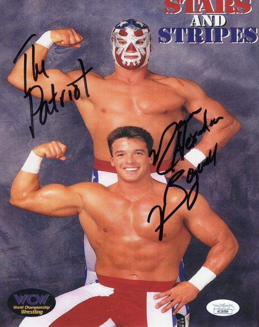 Stars and Stripes Patriot Macrus Buff Bagwell JSA COA WCW signed autographed 8x10 photo