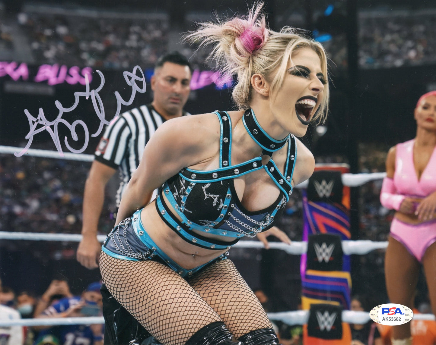 Alexa Bliss Funhouse metallic 8x10 WWE photo signed auto autographed PSA COA