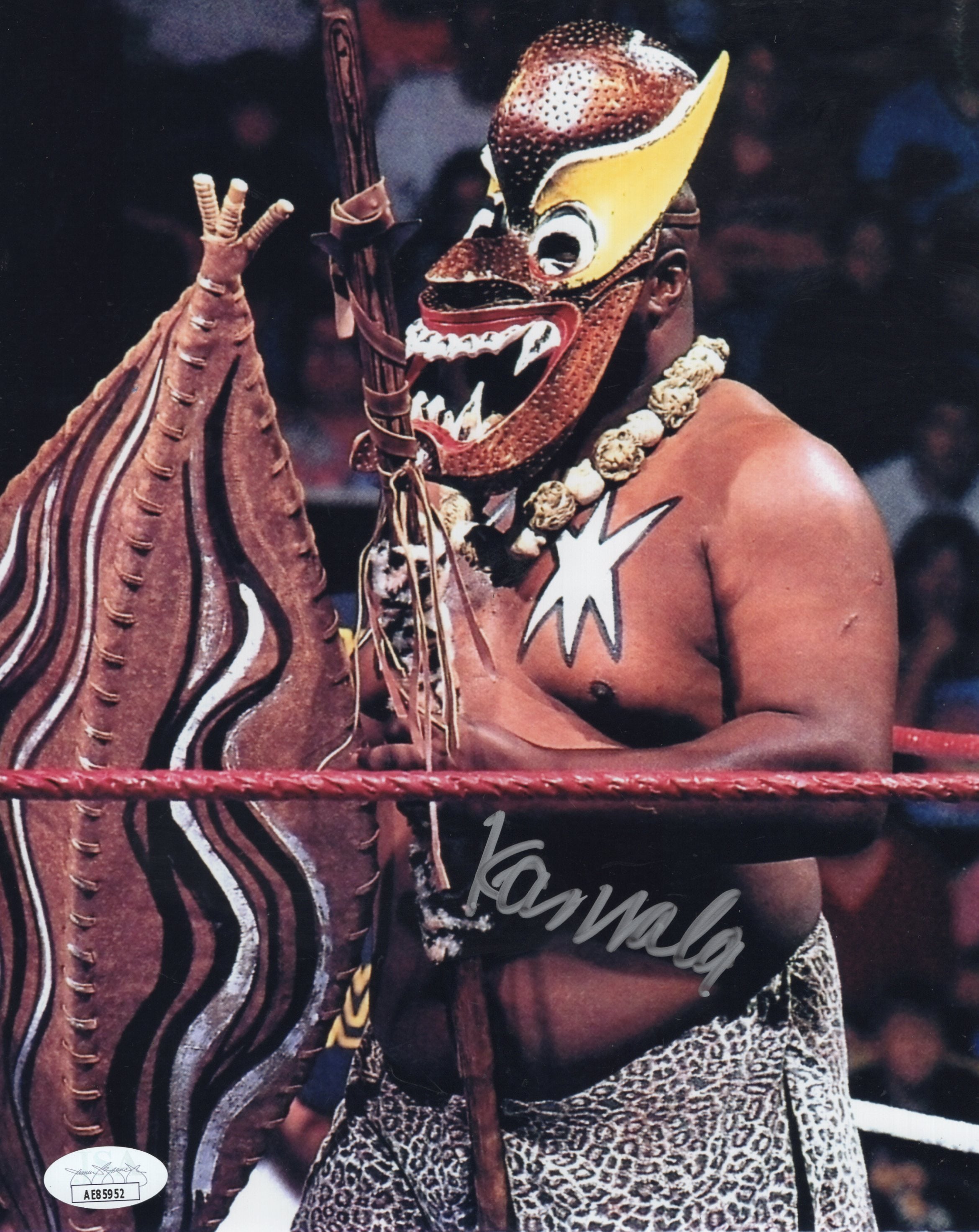 Kamala JSA COA WCW WWF photo signed auto autographed – Funhouse Autographs