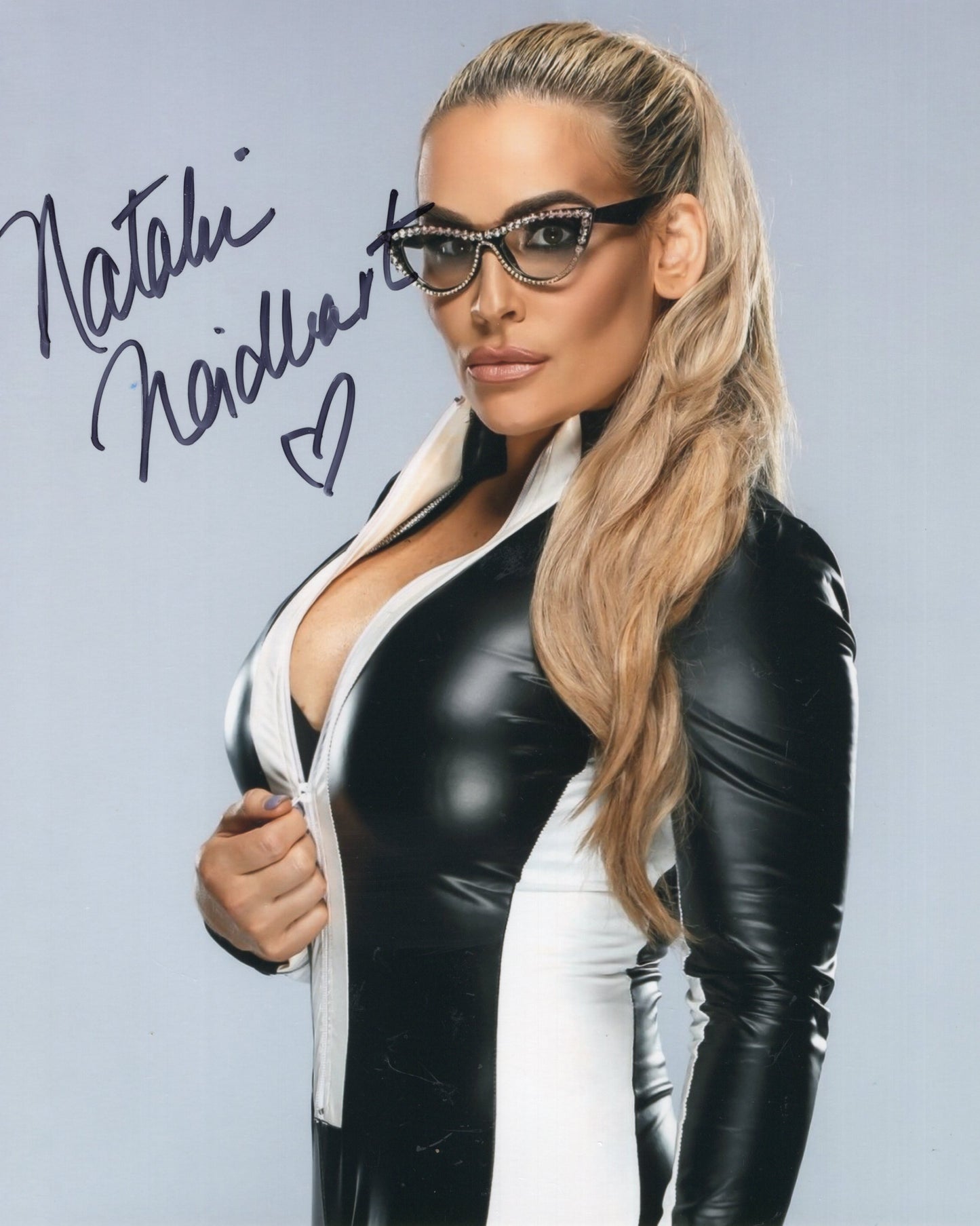 Natalya Natalie Neidhart (8x10 metallic) funhouse WWE photo signed auto autographed