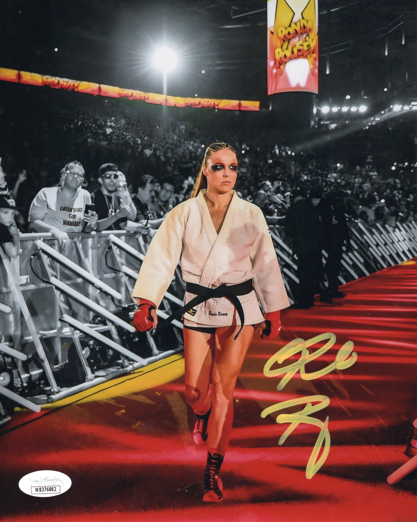 Ronda Rousey (8x10 metallic) jsa photo signed auto autographed WWE UFC