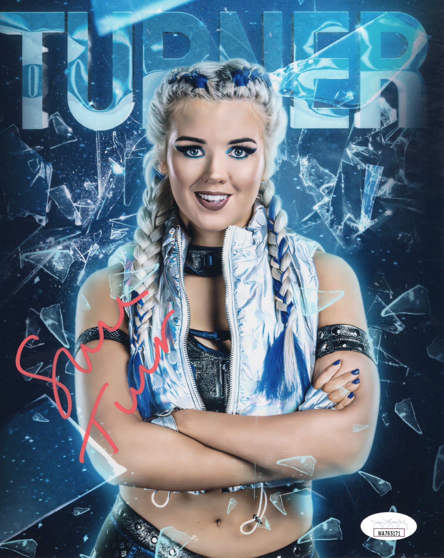 Stevie Turner (8x10) metallic jsa certed photo signed auto autographed NXT WWE