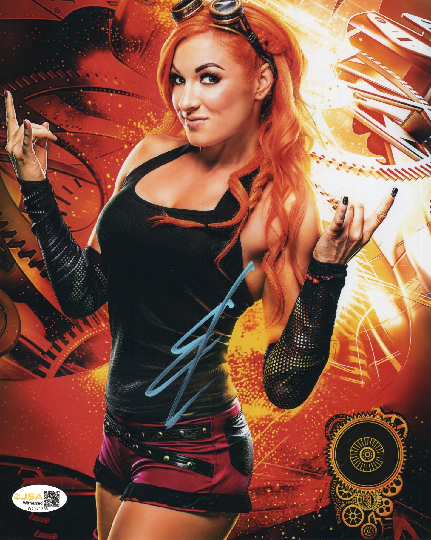 Becky Lynch (8x10 Funhouse metallic) photo signed auto autographed