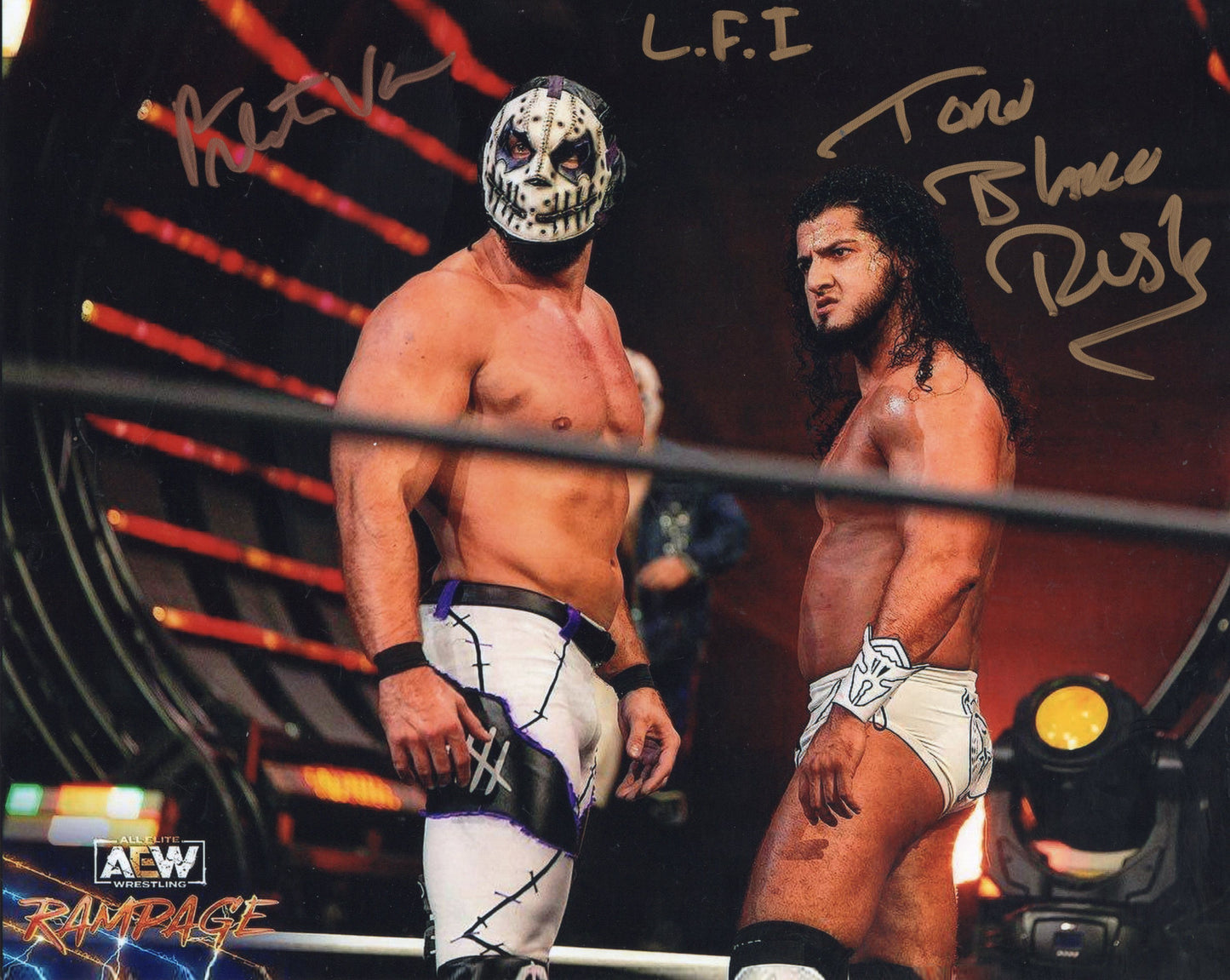 Preston Vance Rush 8x10 photo signed auto autograph AEW