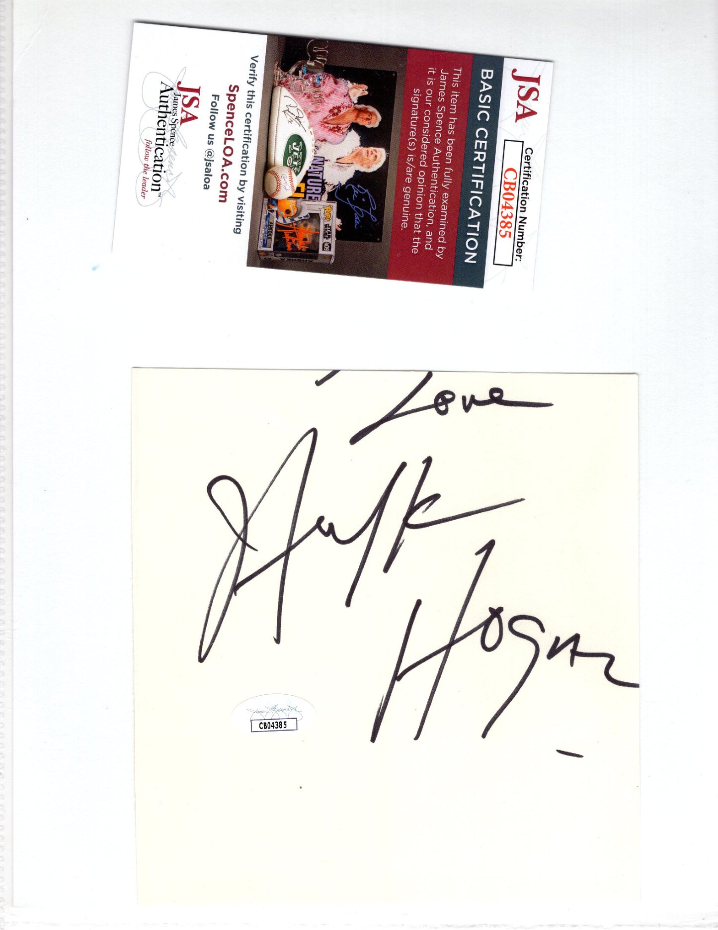 Hulk Hogan Cut JSA COA WWE WWF NWO WCW TNA signed auto autographed RARE