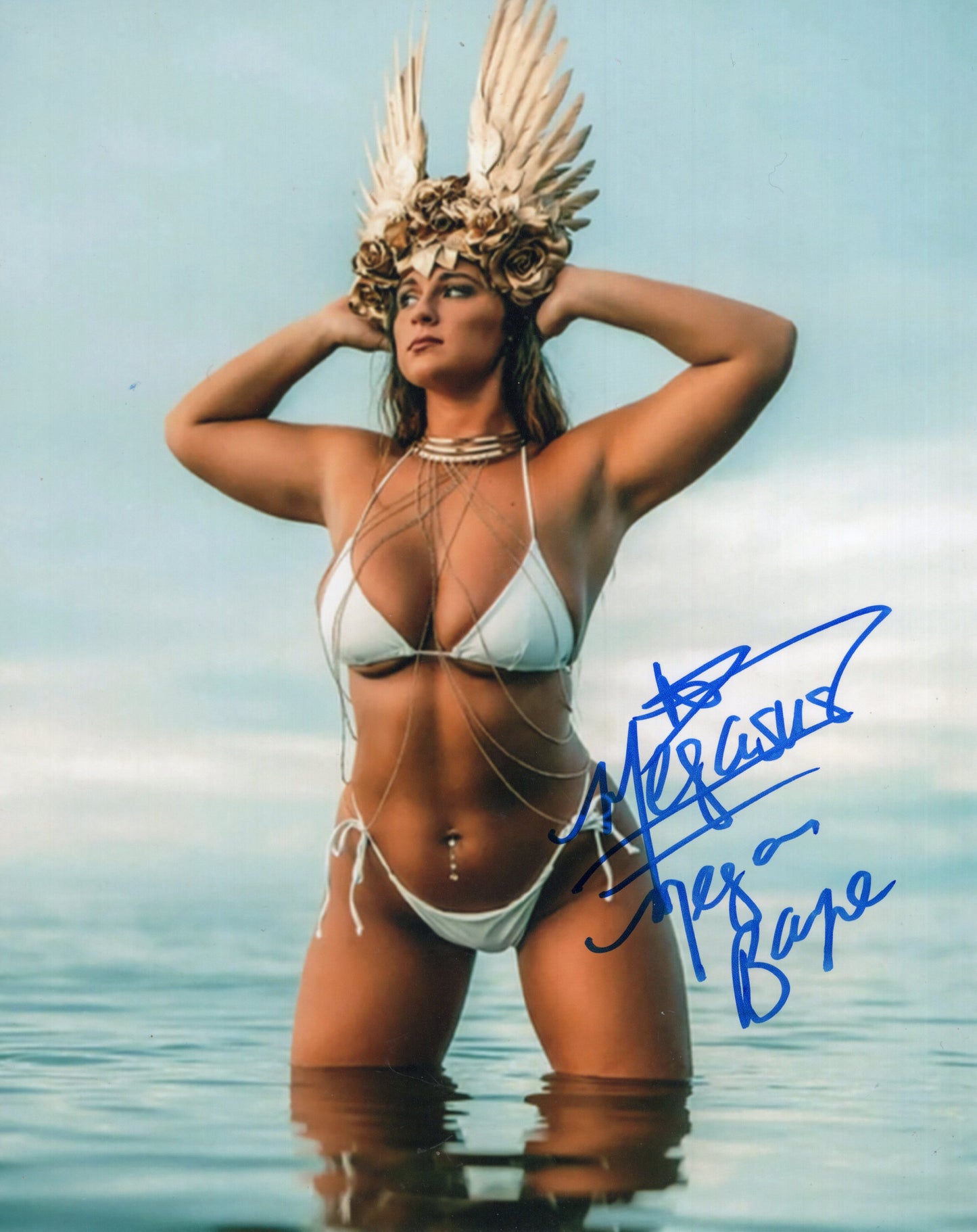 Megan Bayne Megasus inscription AEW  8x10 photo signed auto autographed