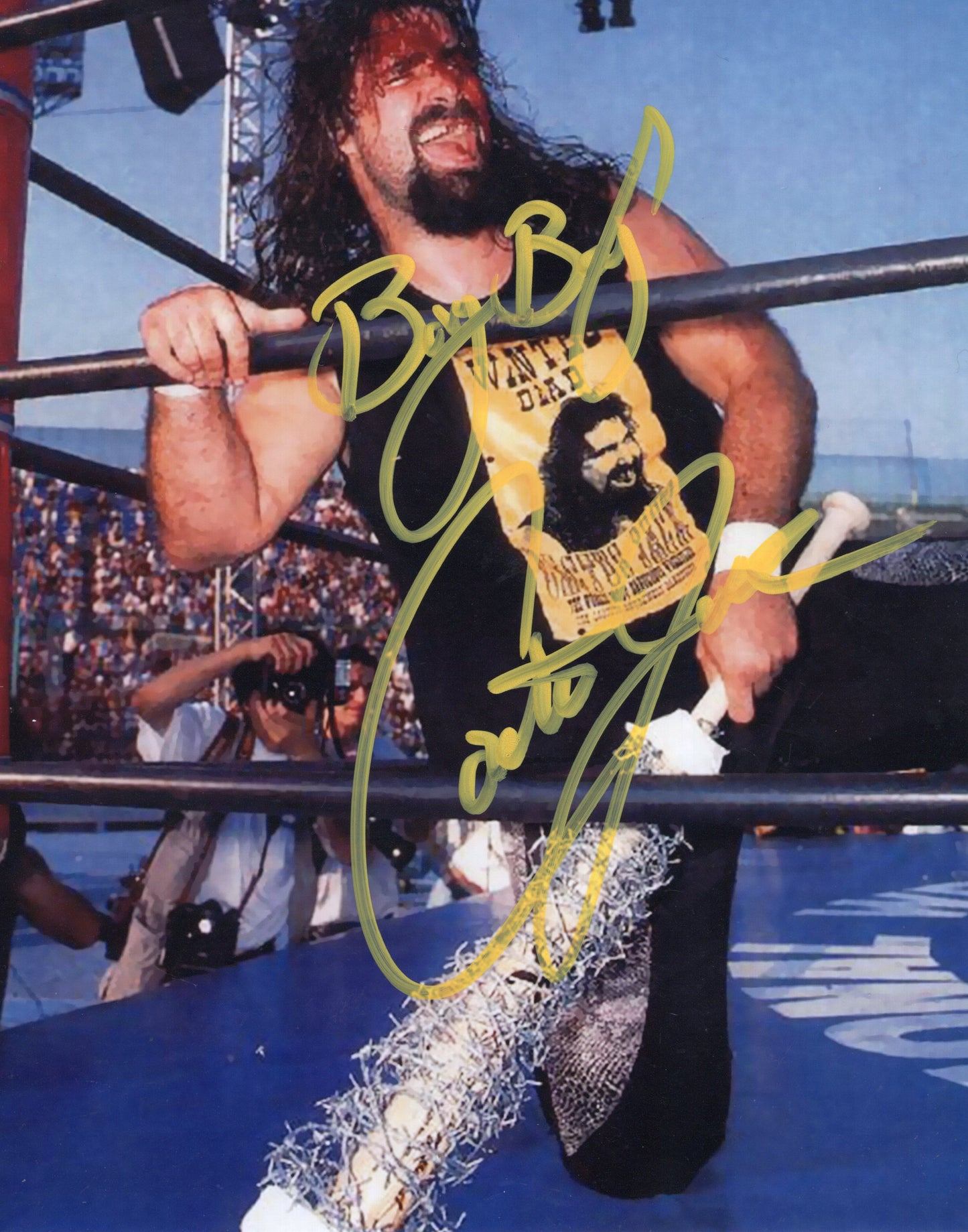 Cactus Jack Dude Love Mick Foley WCW ECW WWE 8x10 photo signed auto autographed