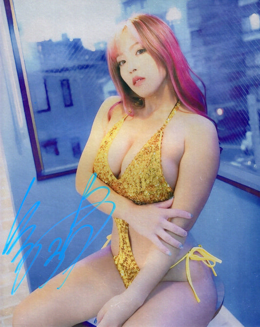 Mina Shirakawa AEW WWE NXT METALLIC 8x10 photo signed auto autographed