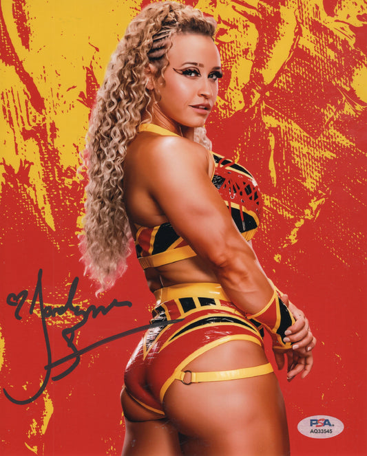 Jordynne Grace (metallic 8x10 photo) PSA COA FUNHOUSE WWE NXT TNA autographed signed