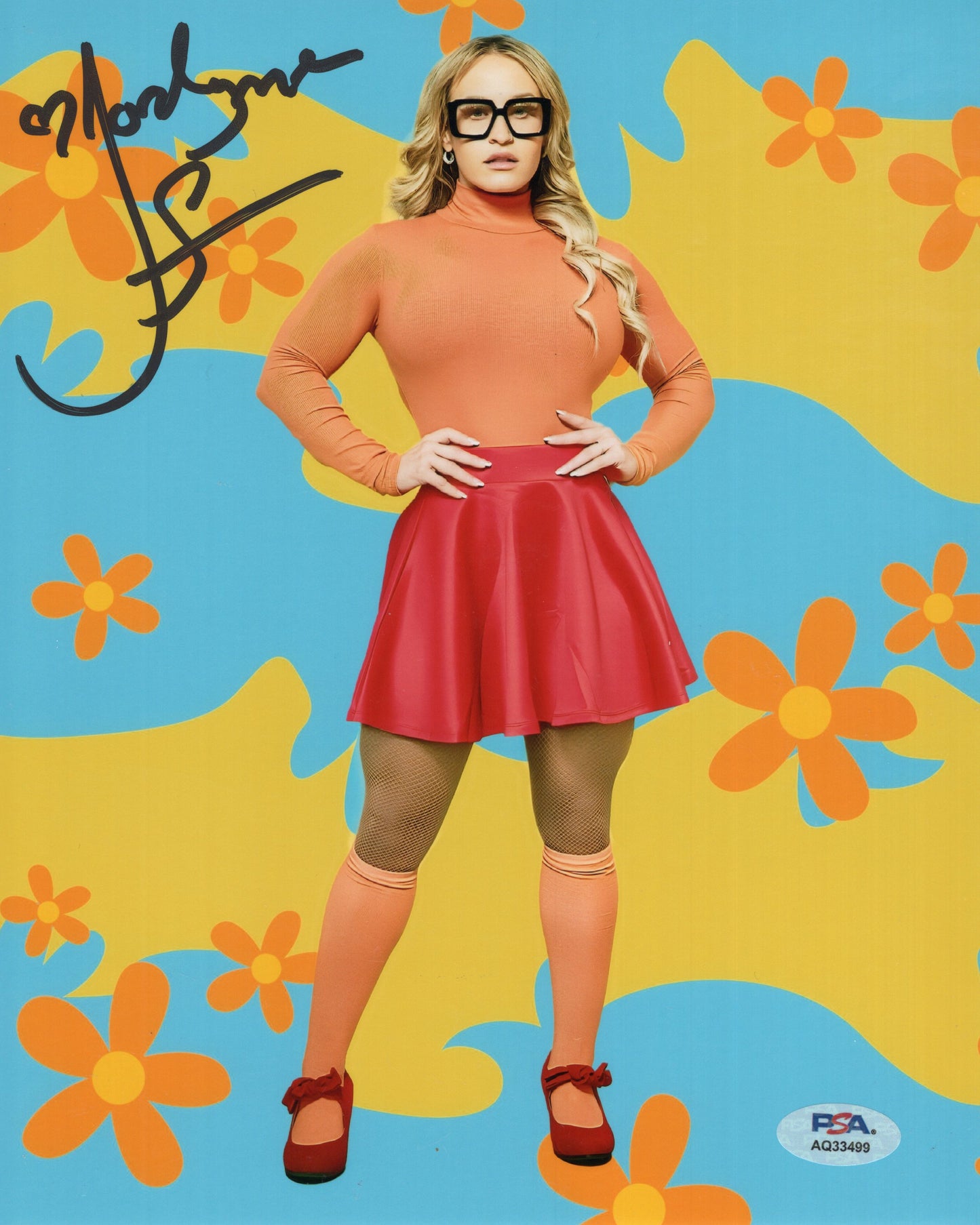 Jordynne Grace (metallic 8x10 photo) PSA COA FUNHOUSE WWE NXT TNA autographed signed