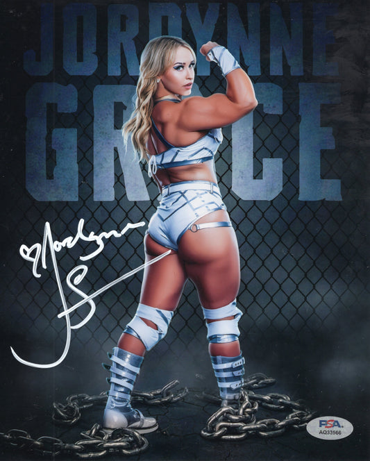 Jordynne Grace (metallic 8x10 photo) PSA COA FUNHOUSE WWE NXT TNA autographed signed