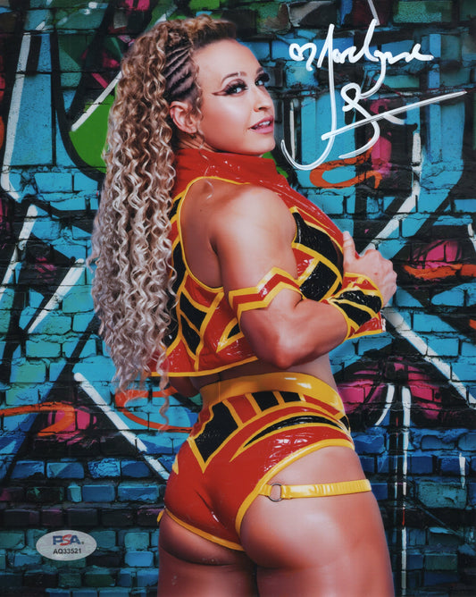 Jordynne Grace (metallic 8x10 photo) PSA COA FUNHOUSE WWE NXT TNA autographed signed