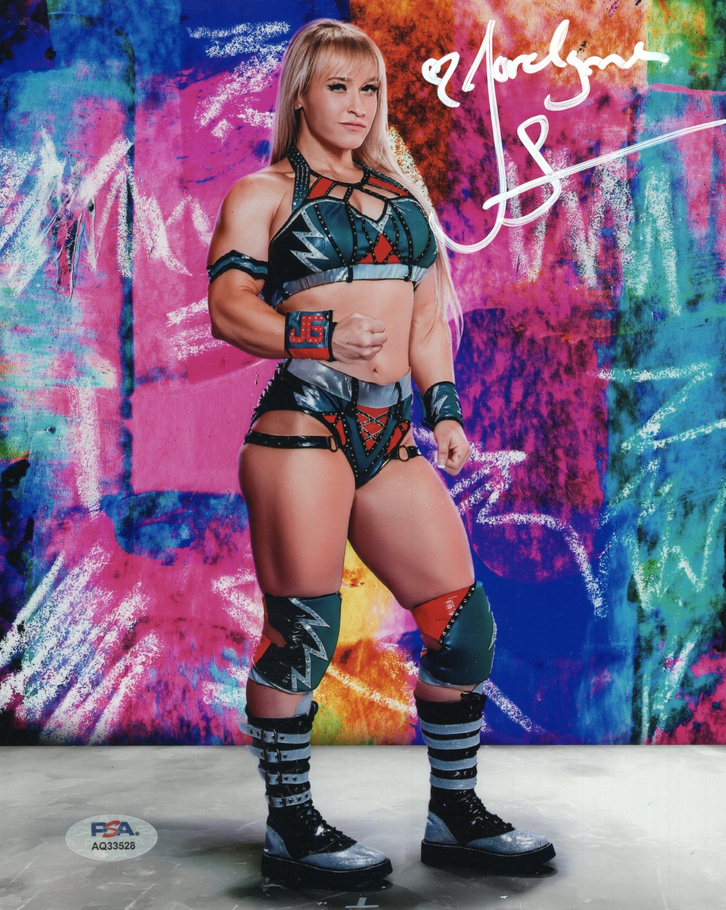 Jordynne Grace (metallic 8x10 photo) PSA COA FUNHOUSE WWE NXT TNA autographed signed