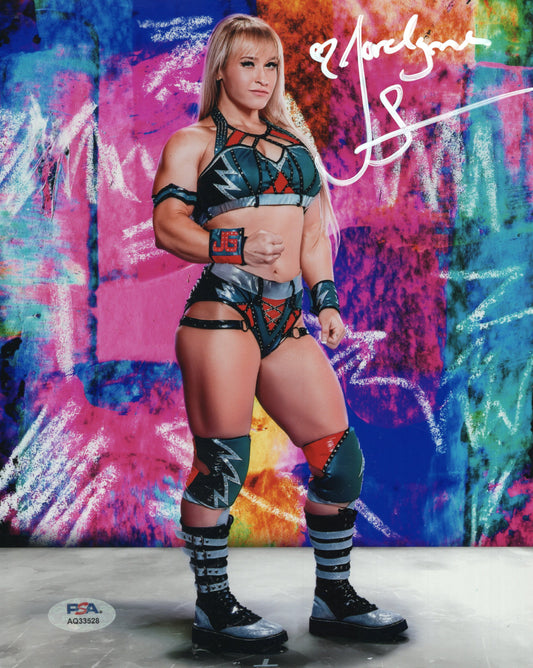 Jordynne Grace (metallic 8x10 photo) PSA COA FUNHOUSE WWE NXT TNA autographed signed