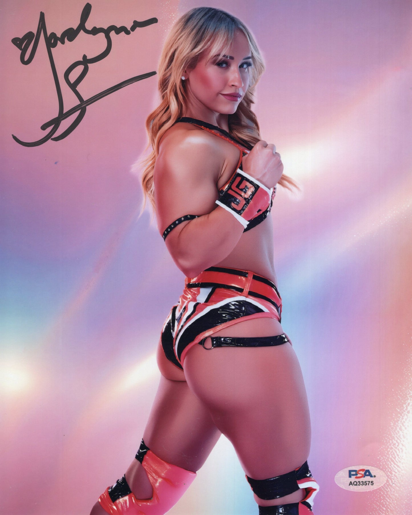 Jordynne Grace (metallic 8x10 photo) PSA COA FUNHOUSE WWE NXT TNA autographed signed