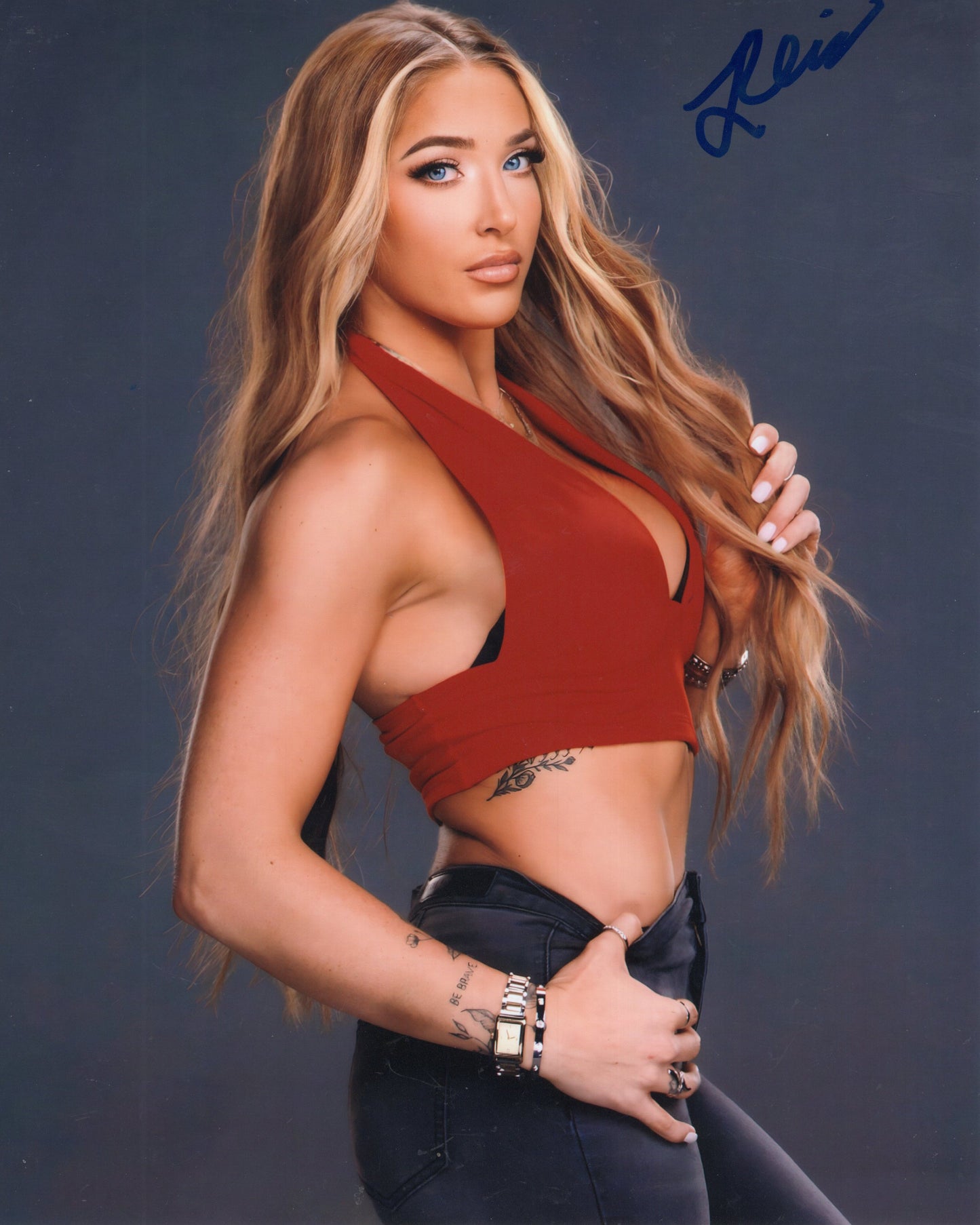 Lainey Reid 8x10 Fatal Influence AEW NXT TNA WWE signed autographed photo