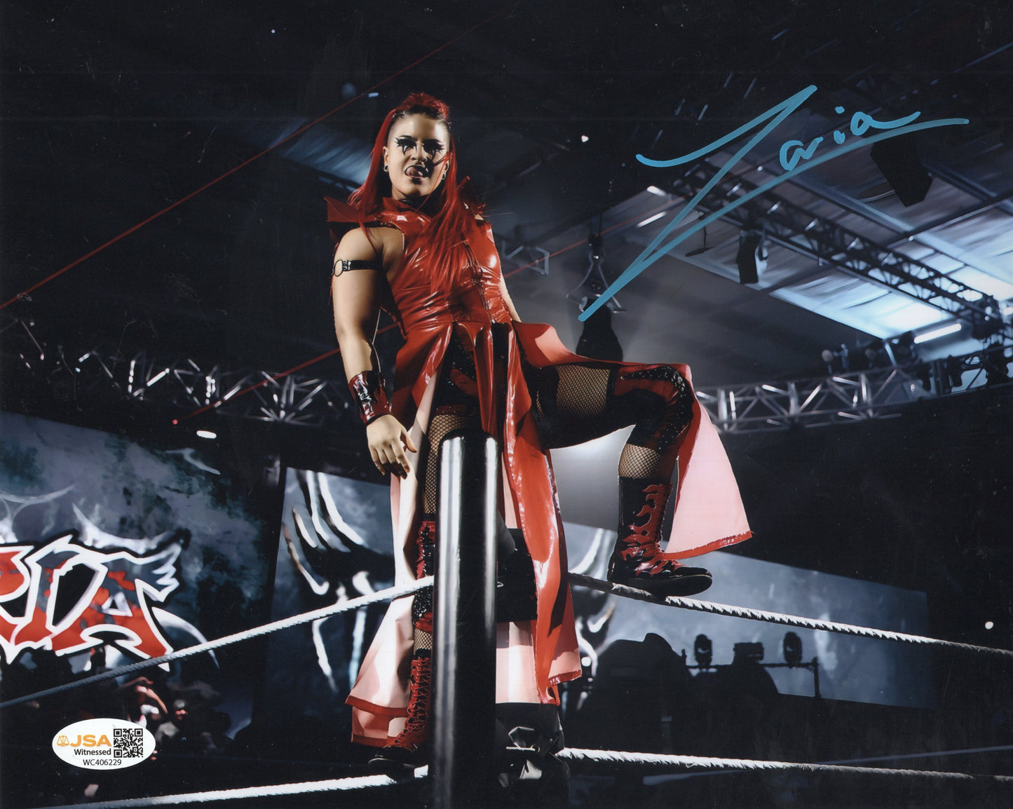 ZARIA (8x10) JSA COA WWE NXT SEXY photo signed auto autographed