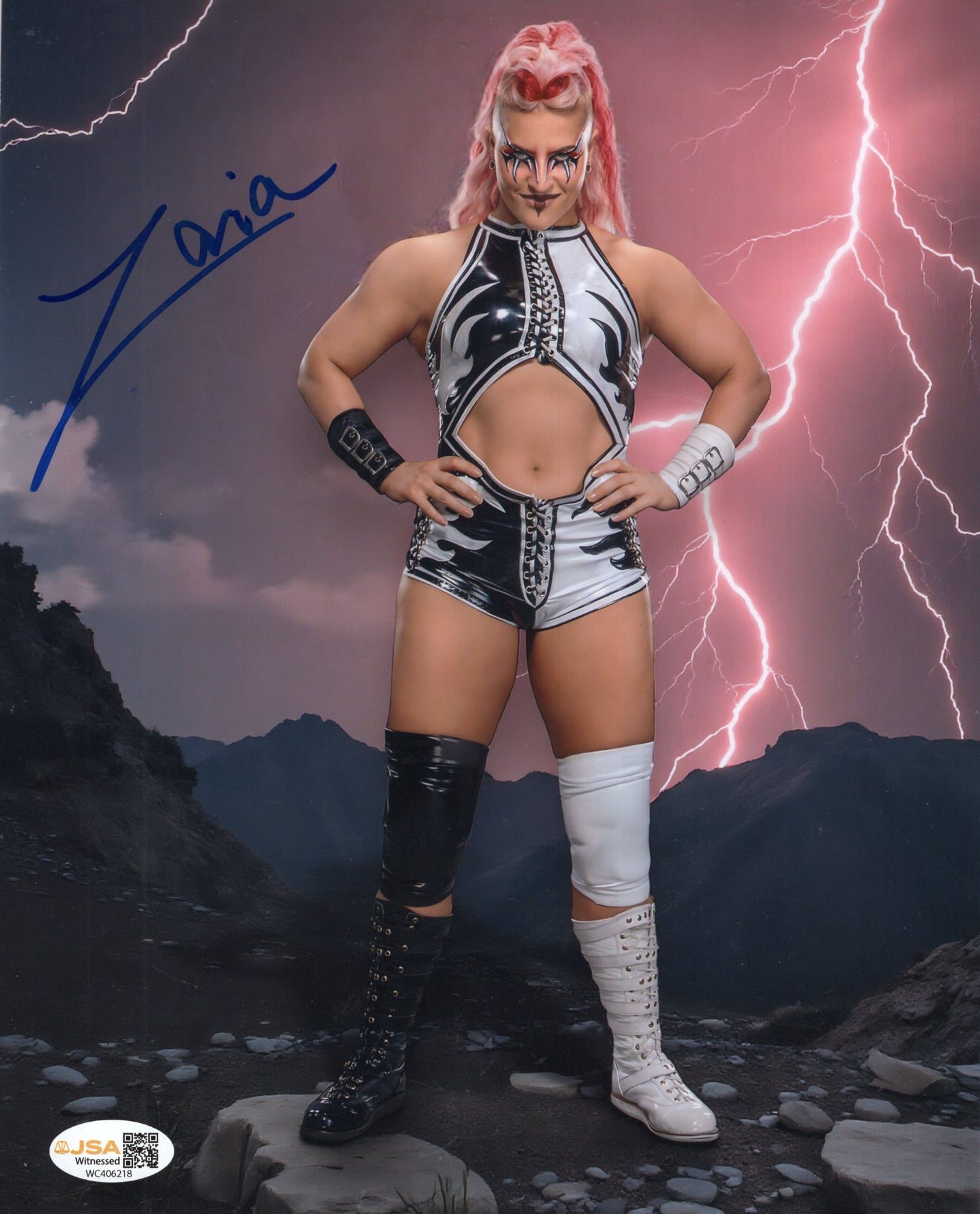 ZARIA (8x10) JSA COA WWE NXT SEXY photo signed auto autographed