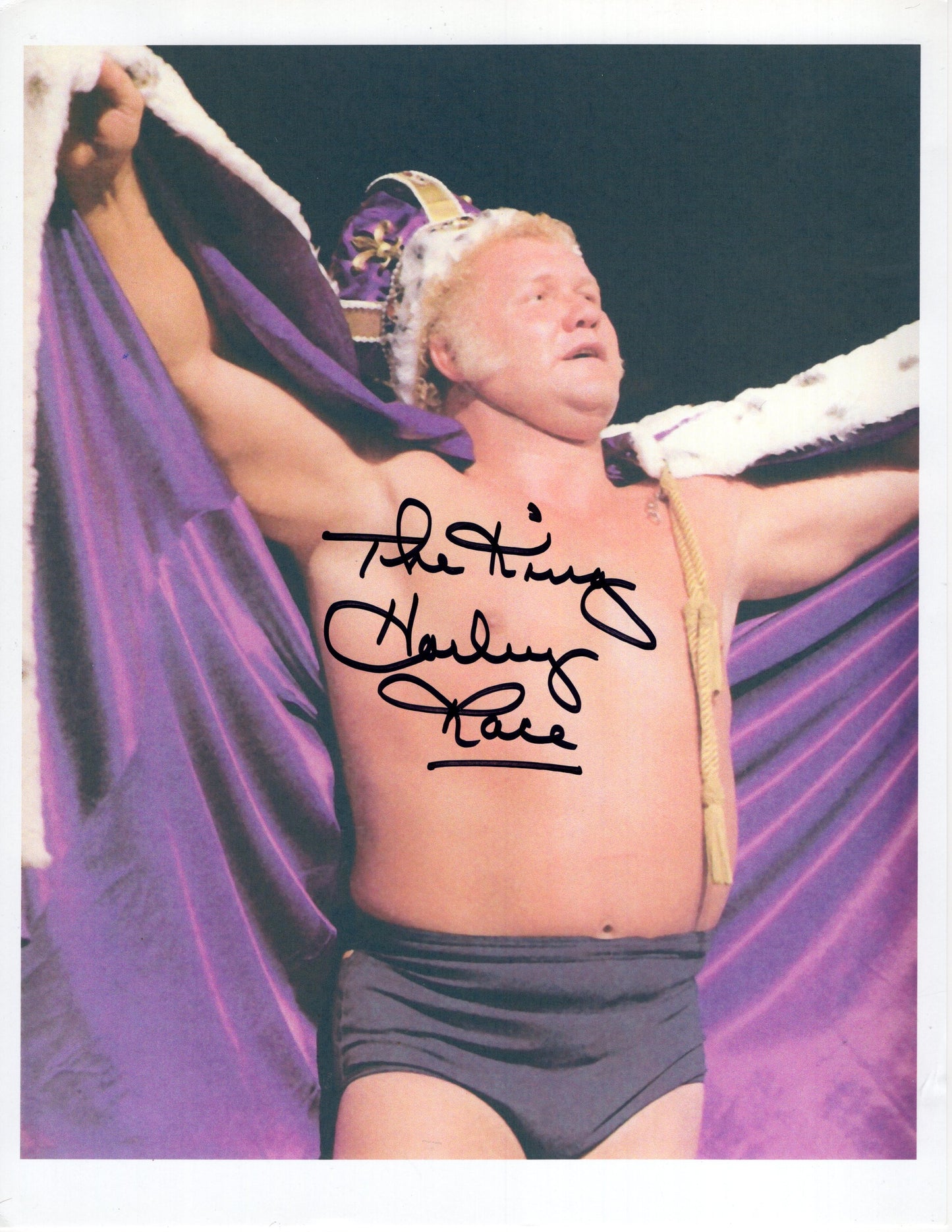 King Harley Race 8.5x11 photo signed autographed