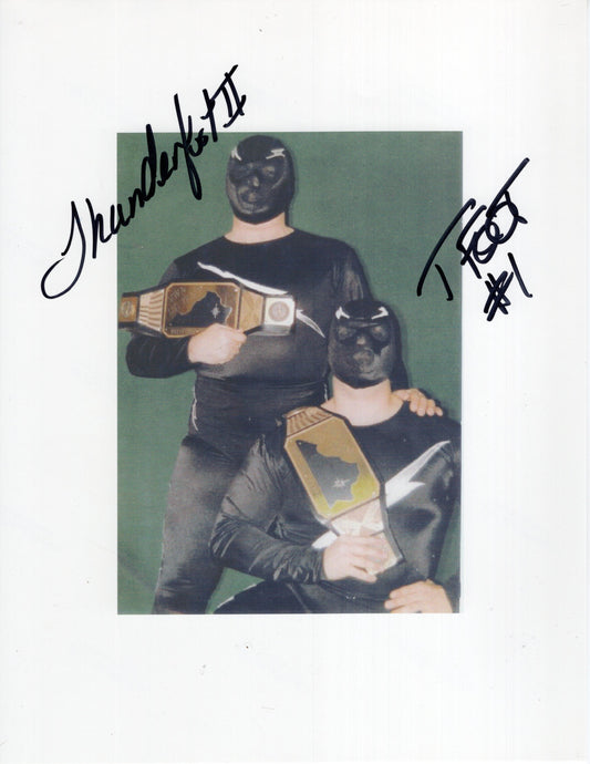 Thunderfoot 1 Thunderfoot 2 AWA Florida NWA 8.5x11 photo signed autographed